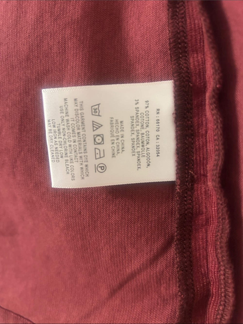 Anthropologie Button-Front Corduroy Midi Skirt in Wine Red - Picture 11 of 11